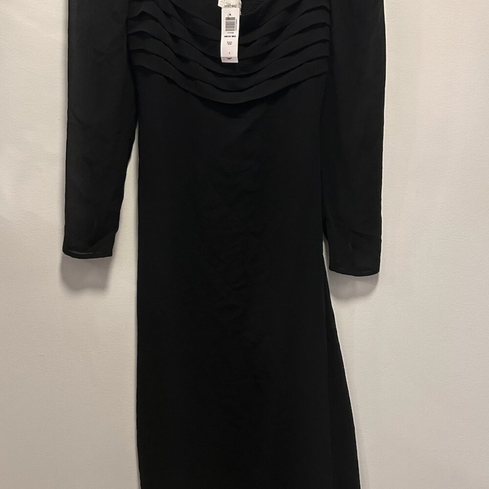 Aritzia Wilfred Amuse Midi Black Dress Size 2 - Picture 2 of 2